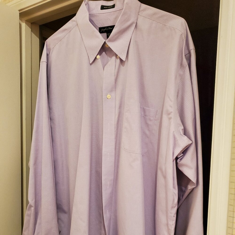 MEN'S PURPLE/WHITE DRESS SHIRT XXL/T